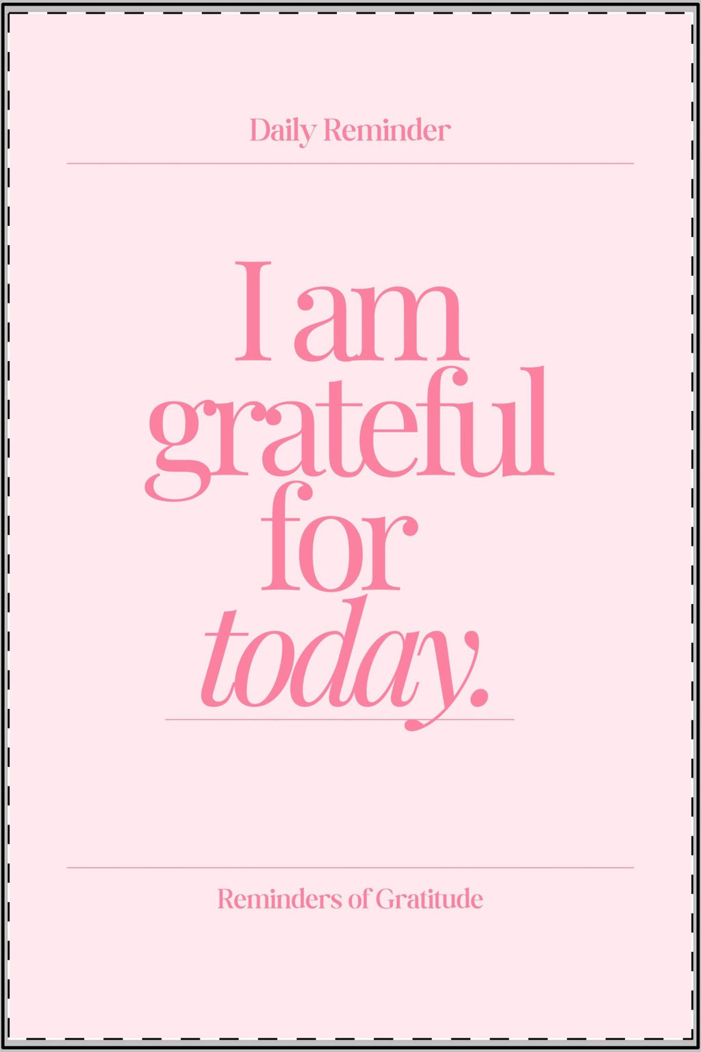 Gratitude Collection Pink Poster Set