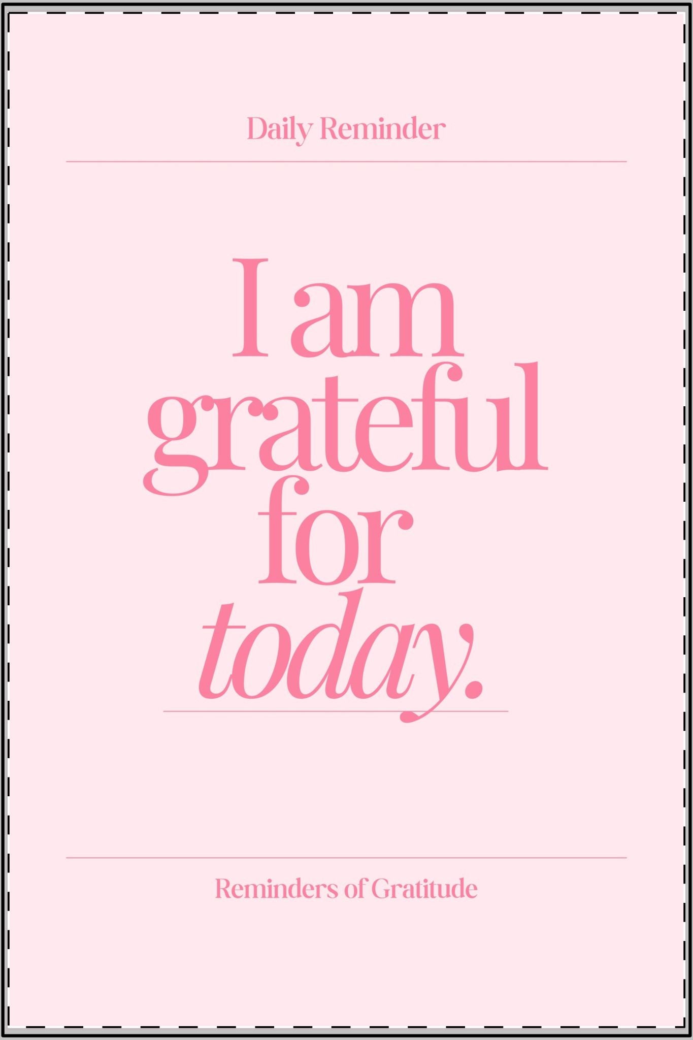 Gratitude Collection Pink Poster Set