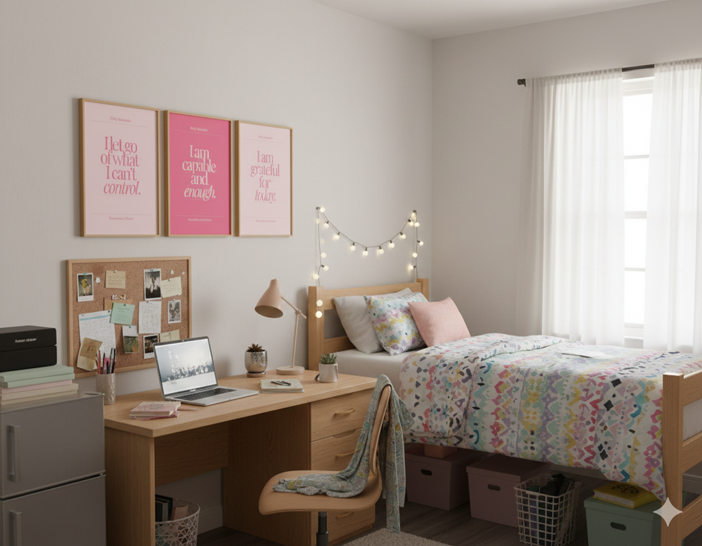 Gratitude Collection Pink Poster Set